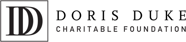 Doris Duke Charitable Foundation Logo, black DD initials inside of square box and title text.